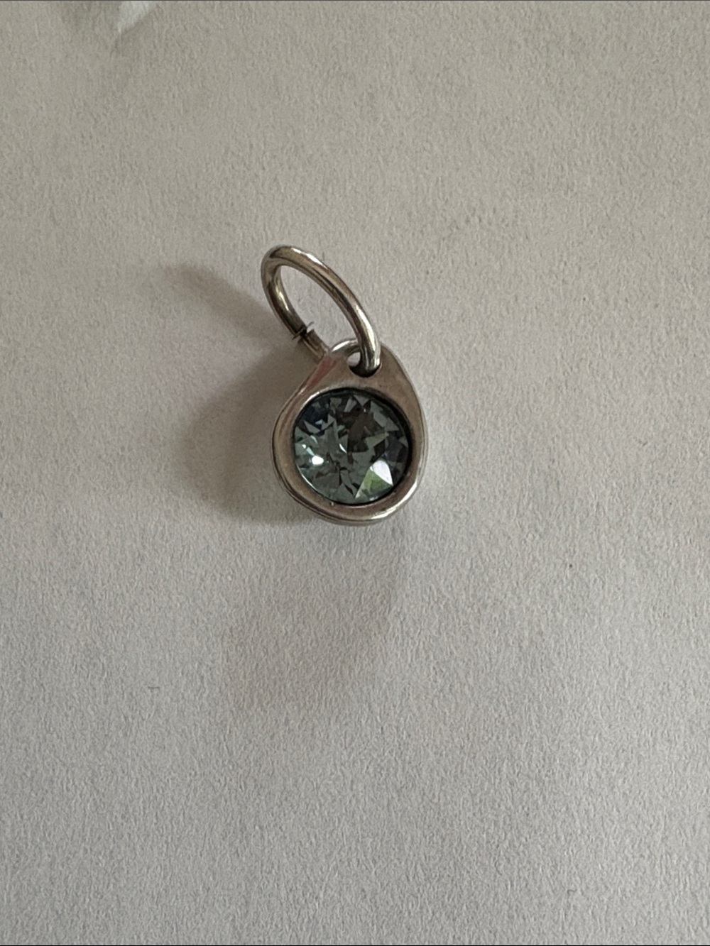 UNO de 50 Silver Pendant with Pale Blue Crystal Charm